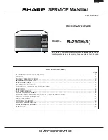 Preview for 1 page of Sharp R-290H Service Manual