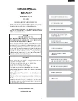 Preview for 3 page of Sharp R-290H Service Manual