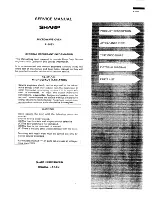 Preview for 3 page of Sharp R-2V53 Service Manual