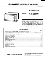 Sharp R-300BW Service Manual preview