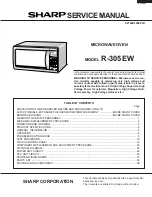 Preview for 1 page of Sharp R-305EW Service Manual