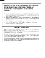 Preview for 2 page of Sharp R-305EW Service Manual