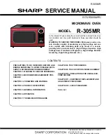 Sharp R-305MR Service Manual preview