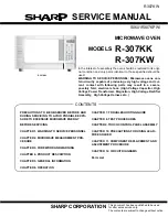 Sharp R-307KK Service Manual preview