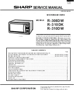 Preview for 1 page of Sharp R-308DW Service Manual