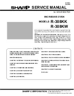 Preview for 1 page of Sharp R-308KK Service Manual