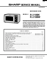 Preview for 1 page of Sharp R-310BK Service Manual