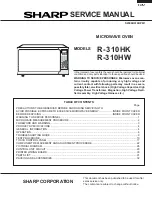 Sharp R-310HK Service Manual preview