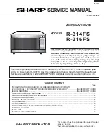 Preview for 1 page of Sharp R-314FS Service Manual