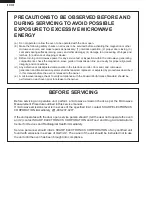 Preview for 2 page of Sharp R-314FS Service Manual