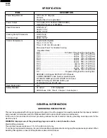 Предварительный просмотр 6 страницы Sharp R-320BB Service Manual