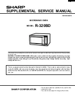 Sharp R-320BD Supplemental Service Manual preview