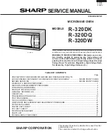 Sharp R-320DK Service Manual preview