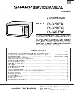 Preview for 1 page of Sharp R-320EK Service Manual