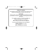 Preview for 2 page of Sharp R-32FBSTM Operation Manual With Cookbook