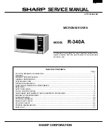 Sharp R-340A Service Manual preview