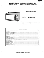 Preview for 1 page of Sharp R-350D Service Manual