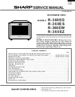 Preview for 1 page of Sharp R-360EG Service Manual