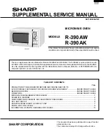 Preview for 1 page of Sharp R-390AK Supplemental Service Manual