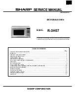 Sharp R-3H57 Service Manual preview