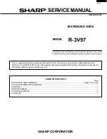 Preview for 1 page of Sharp R-3V97 Service Manual