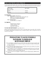 Предварительный просмотр 2 страницы Sharp R-402F Operation Manual