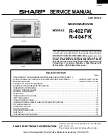 Sharp R-402FW Service Manual preview