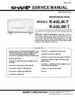 Sharp R-402JK-T Service Manual preview