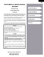 Preview for 5 page of Sharp R-403HW Supplemental Service Manual