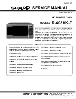 Sharp R-403KKT Service Manual preview