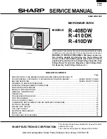 Preview for 1 page of Sharp R-408DW Service Manual