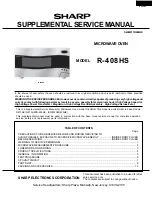 Sharp R-408HS Supplemental Service Manual preview