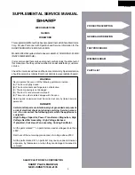 Preview for 5 page of Sharp R-408HS Supplemental Service Manual