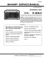 Preview for 1 page of Sharp R-408LS Service Manual