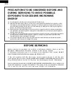 Preview for 2 page of Sharp R-410FK Service Manual