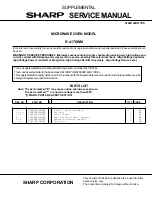 Preview for 1 page of Sharp R-417DWM Service Manual