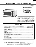 Preview for 1 page of Sharp R-420DK Service Manual