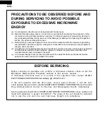 Preview for 2 page of Sharp R-426HK Service Manual