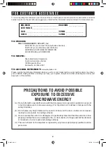 Preview for 2 page of Sharp R-426L Operation Manual