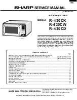 Preview for 1 page of Sharp R-430CD Service Manual