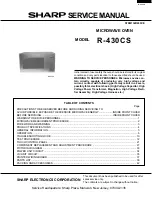 Preview for 1 page of Sharp R-430CS Service Manual