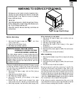 Preview for 3 page of Sharp R-430DK Service Manual