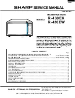 Preview for 1 page of Sharp R-430EK Service Manual