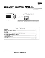 Preview for 1 page of Sharp R-4A10 Service Manual