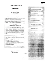 Предварительный просмотр 3 страницы Sharp R-4A54 Service Manual