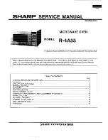 Sharp R-4A55 Service Manual preview