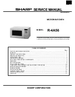 Sharp R-4A56 Service Manual preview