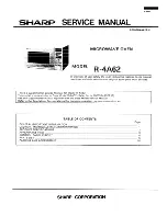 Preview for 1 page of Sharp R-4A62 Service Manual