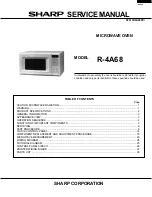 Sharp R-4A68 Service Manual preview