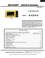 Preview for 1 page of Sharp R-4S1FH Service Manual